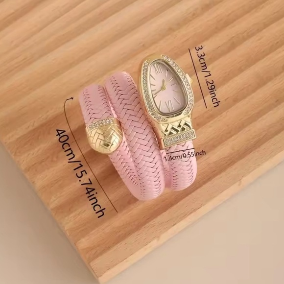 Serpenti Brown Gold Wrap Timepiece Watch